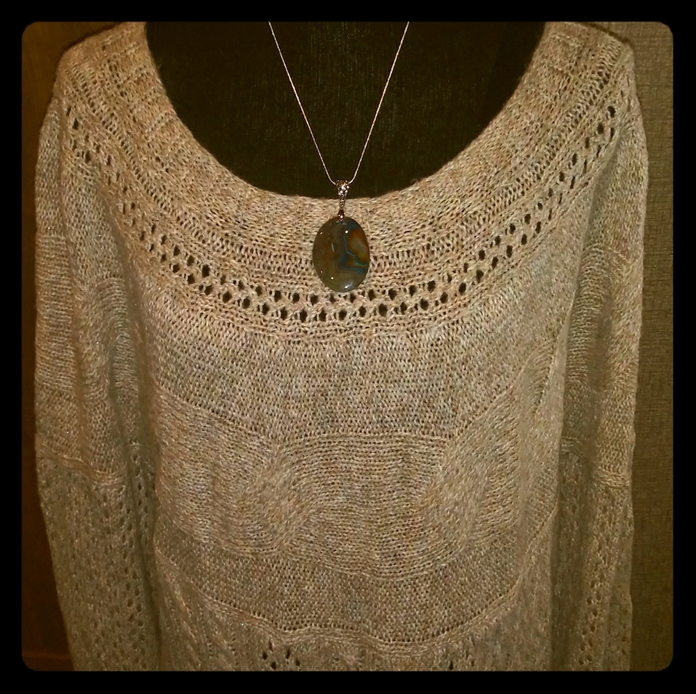 COPY - Maurices Oatmeal Open Weave Sweater XXL